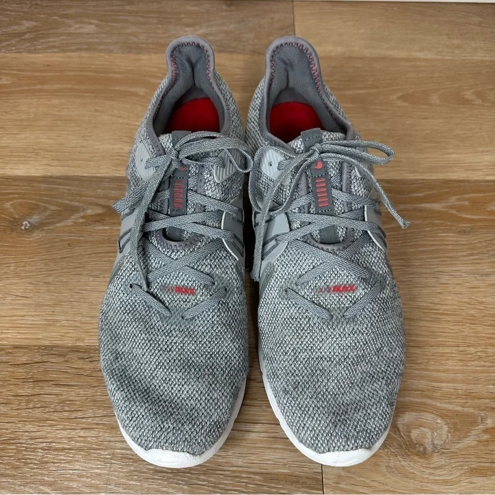 Nike Air Max Sequent 3 Gray Red Men's Running Shoes, Size 8.5